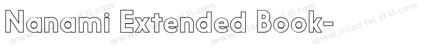Nanami Extended Book字体转换
